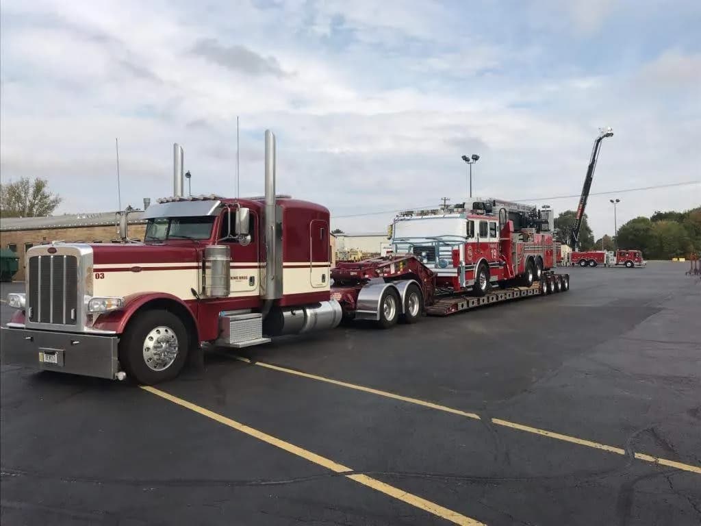 Fire truck transport in San Antonio