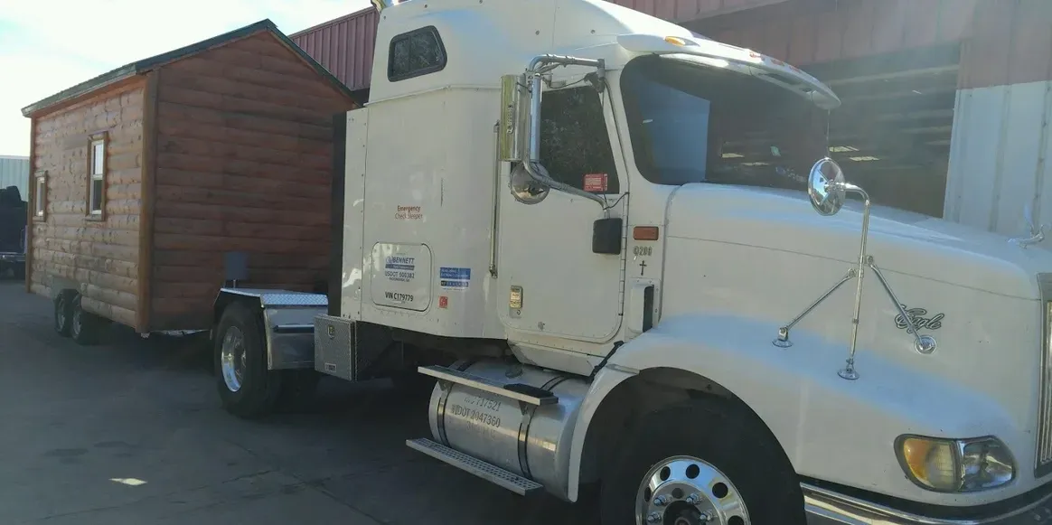 Heavy haul trailer moving specialized equipment